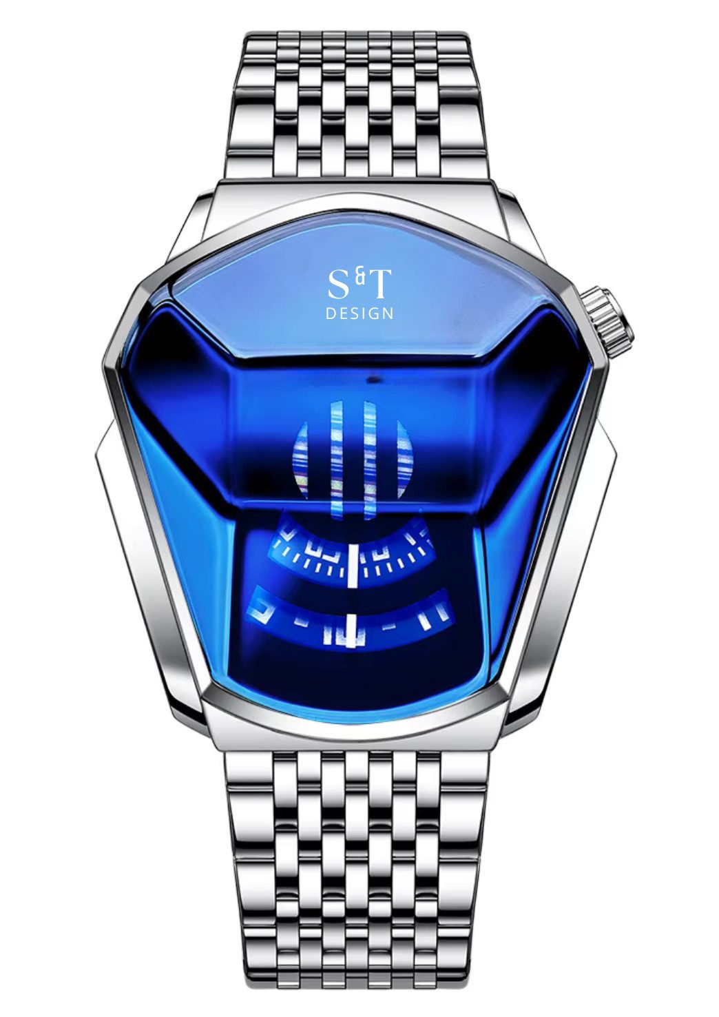 S&T Design Quarzuhr Herren Uhr Edelstahl Armbanduhr Herrenuhr, (Geschenkebox (Etui), inkl. Armbandkürzer & Etui), Männer Uhr 3Bar Wasserdicht Analog Geschenk