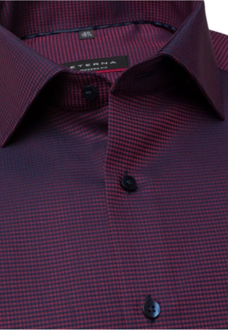 Eterna Langarmhemd strukturiertes Hemd modern fit günstig online kaufen