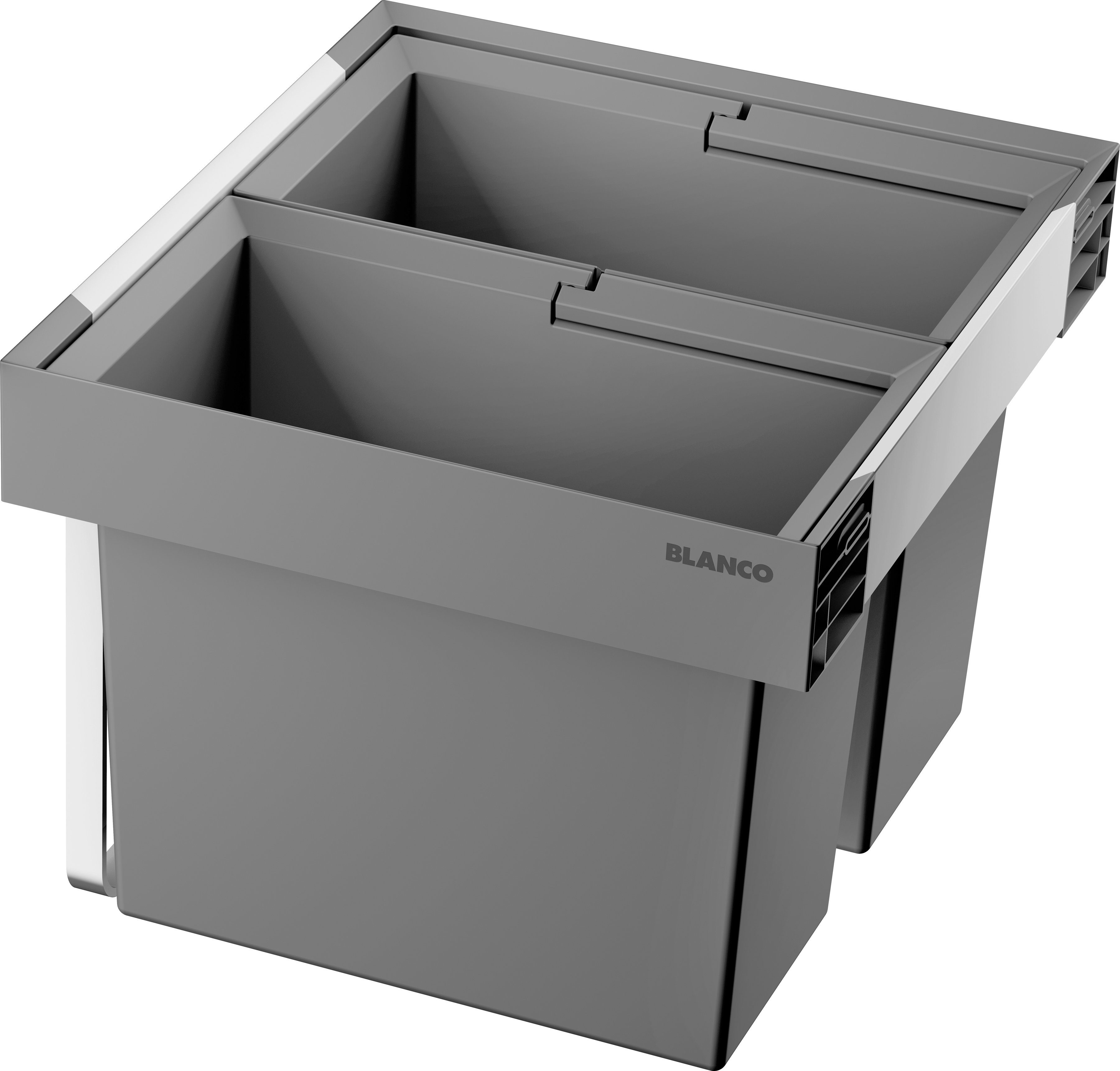 Blanco Einbaumülleimer FLEXON II Low 60/2, Abwaschbare und entnehmbare Eimer, Einbau Mülltonne
