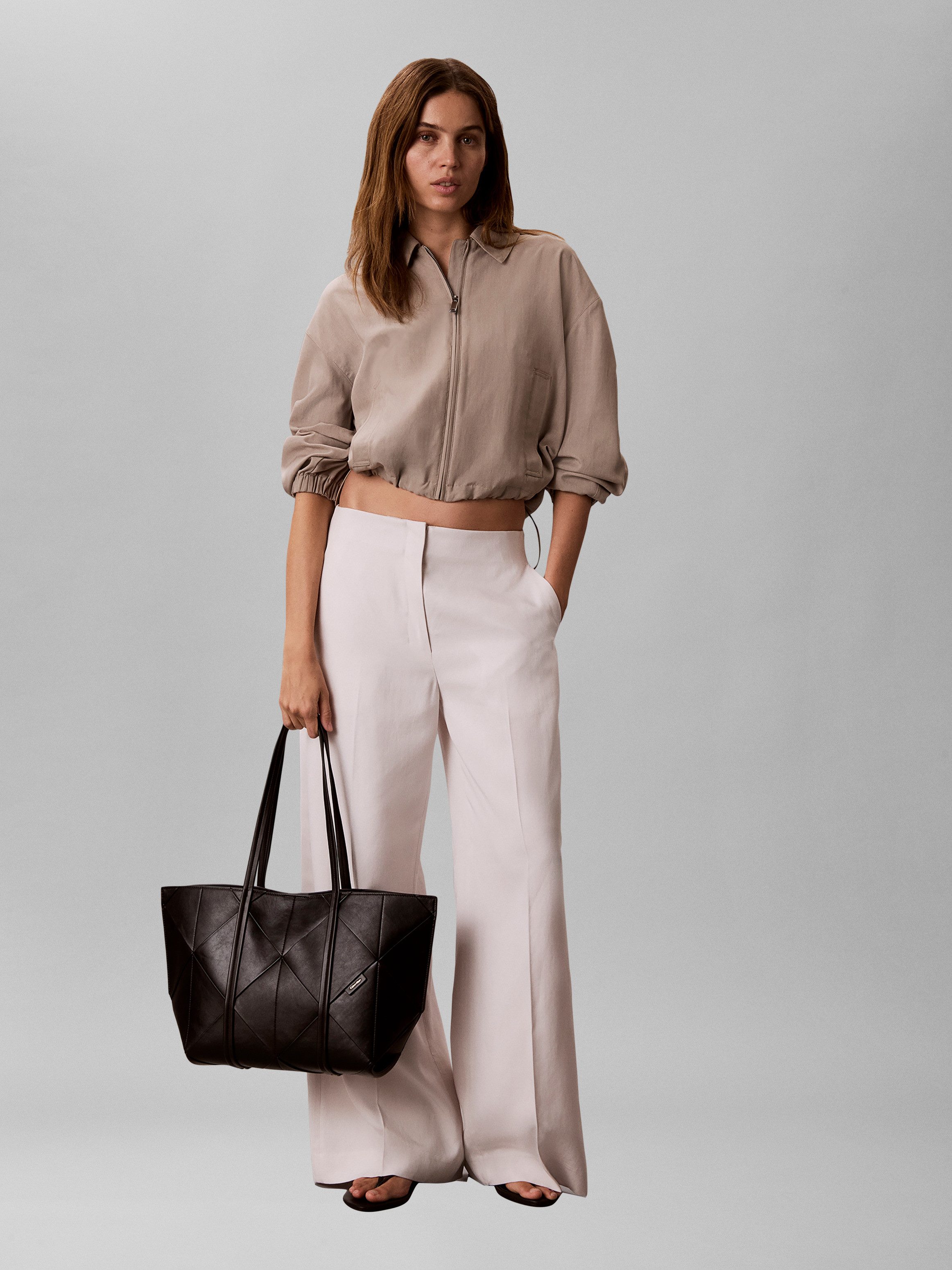 Calvin Klein Tragetasche WOVEN MEDIUM CARRYALL (2-tlg), Shopper, große Umhängetasche, Schultertasche