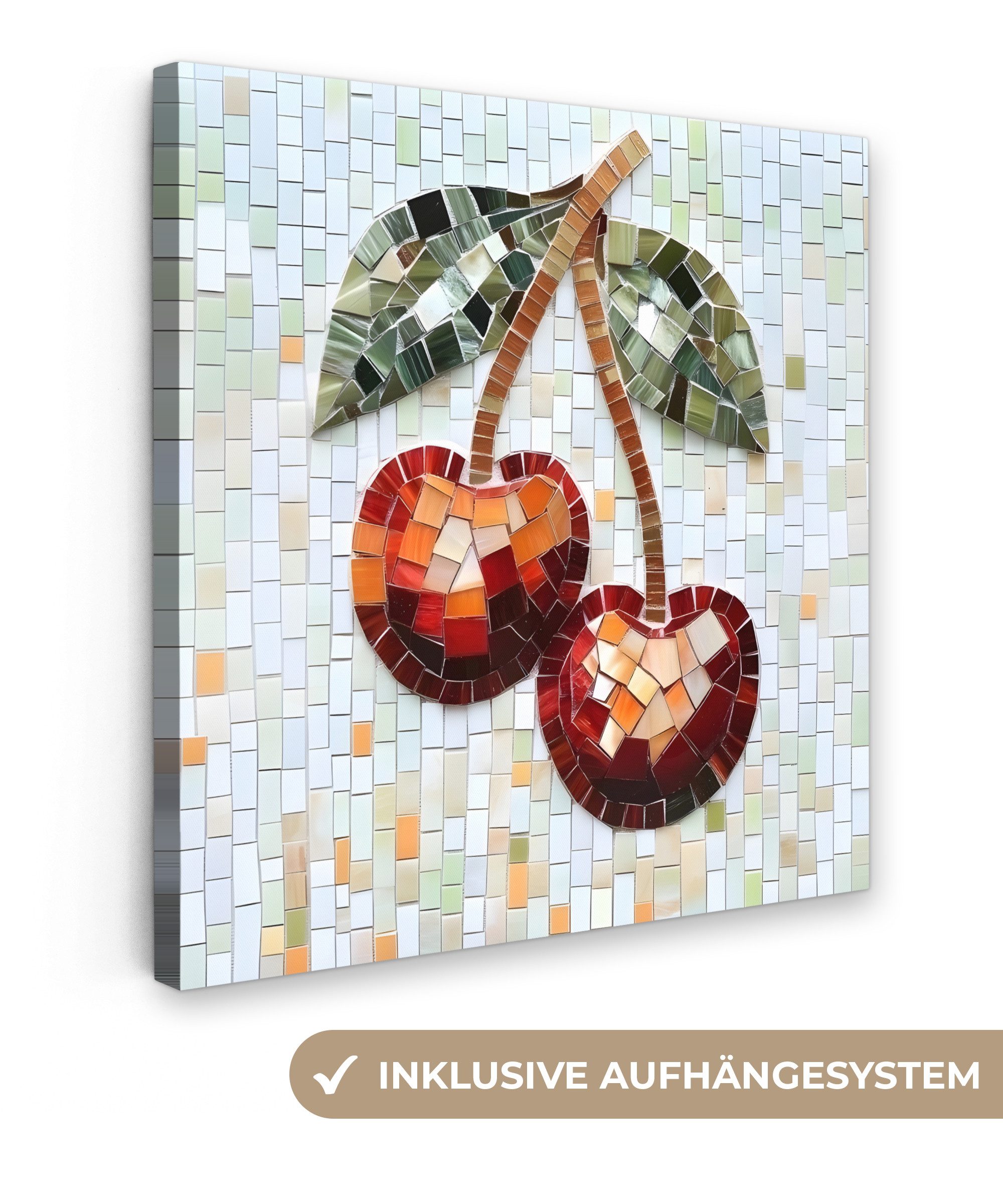 OneMillionCanvasses® Leinwandbild Kirsche - Rot - günstig online kaufen