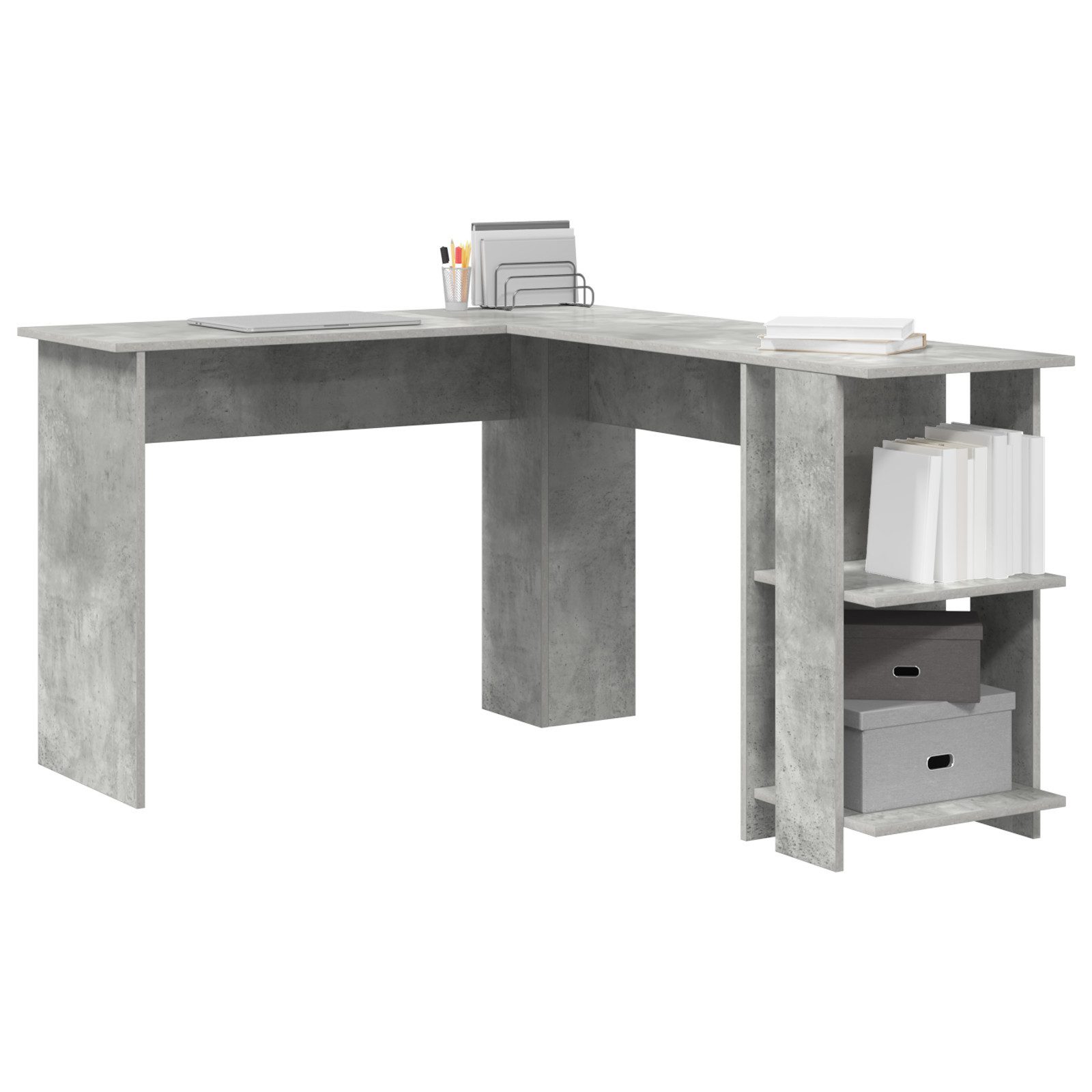 vidaXL Schreibtisch Moderner Grauer Betontisch Beton günstig online kaufen