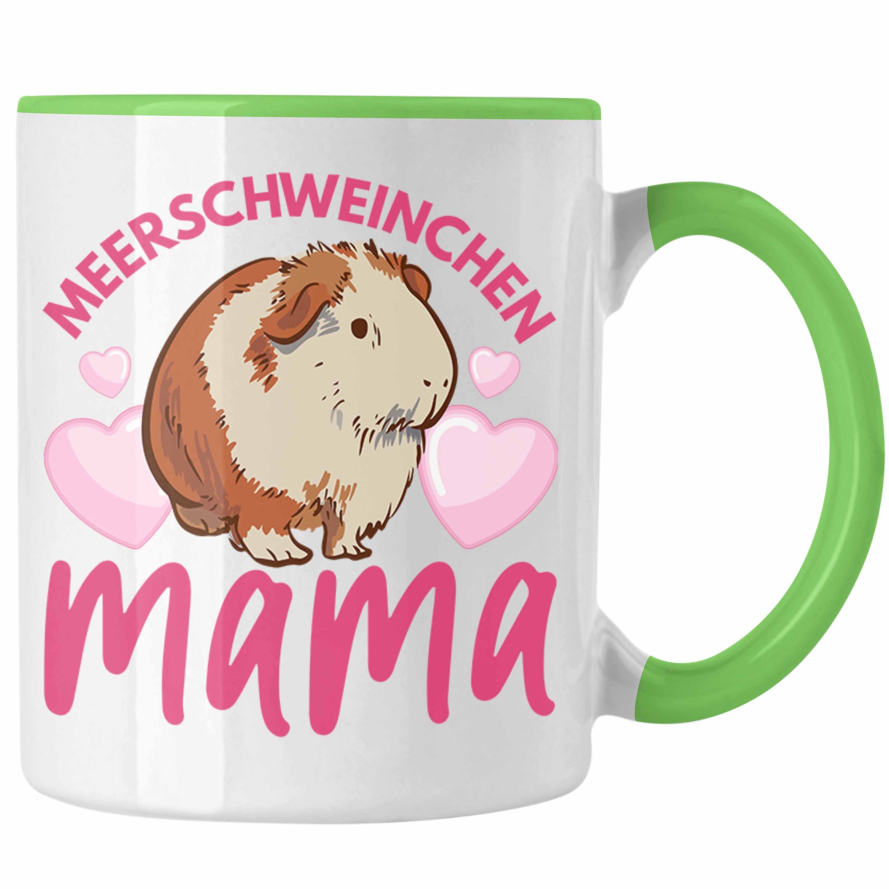 Trendation Tasse Trendation - Meerschweinchen Mama Tasse Geschenk Spruch Mädchen Muttertag Grün