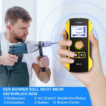 Novzep Leitungsortungsgerät Bolzensucher-Wandscanner-Detektor mit Pro-Smart-Sensor, Audioalarm &, HD-LCD-Display,elektronischer Wandbolzendetektor für Holz Metallbolzen