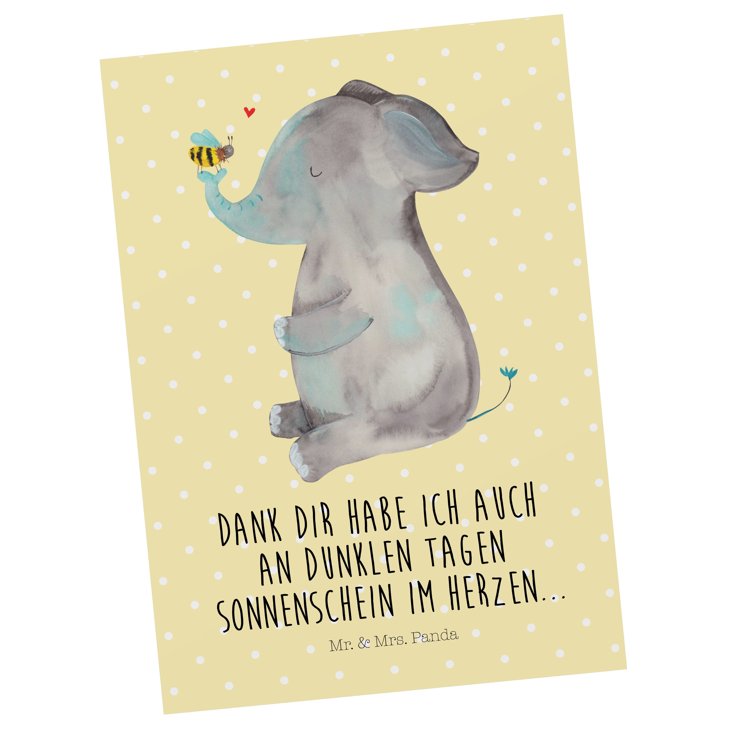 Mr. & Pastell Biene Geschenk, Gelb - Laune Gute Postkarte Heiratsantrag, - & Panda Elefant Mrs
