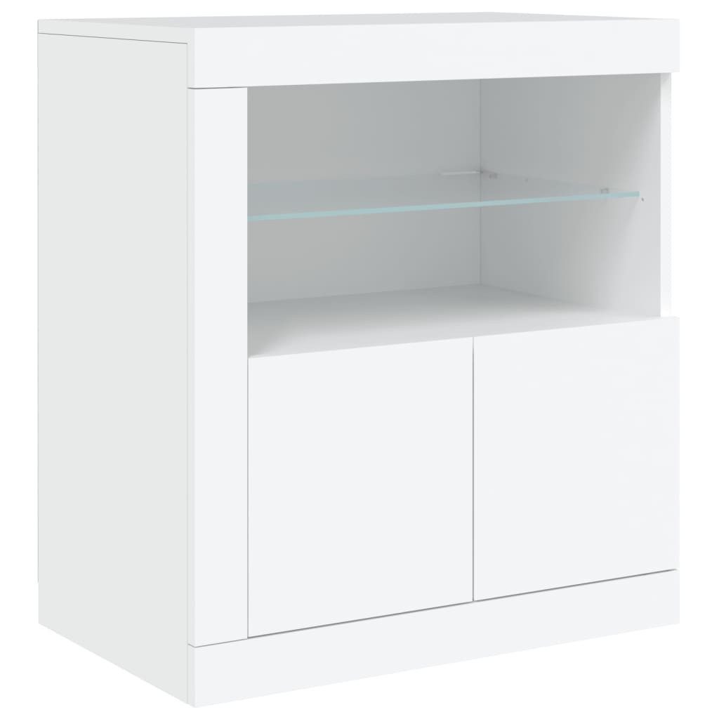 vidaXL Sideboard Sideboard mit LED-Beleuchtung Weiß günstig online kaufen