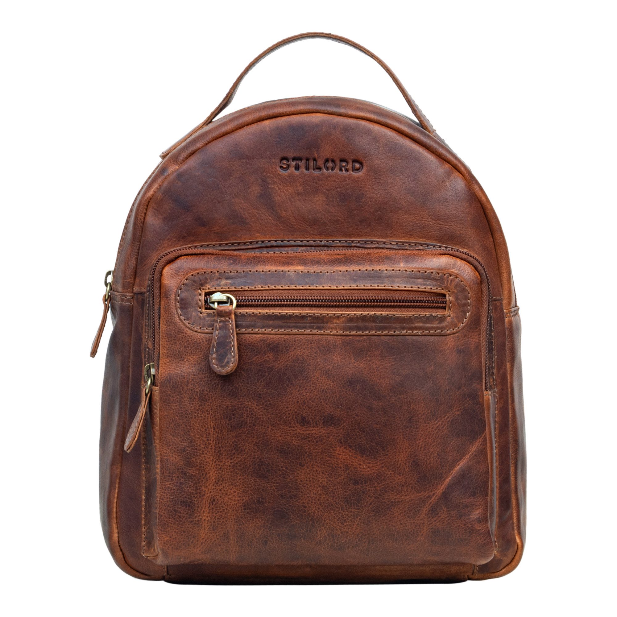 STILORD Cityrucksack "Kima" Kleiner Rucksack Damen Vintage Leder