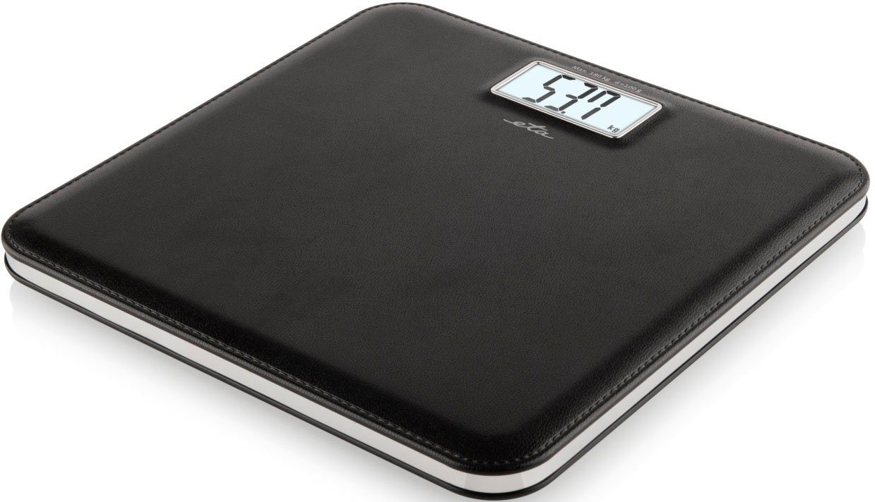 eta Personenwaage Judy, Wiegefläche aus Lederimitat, LCD-Display, bis 180 Kg