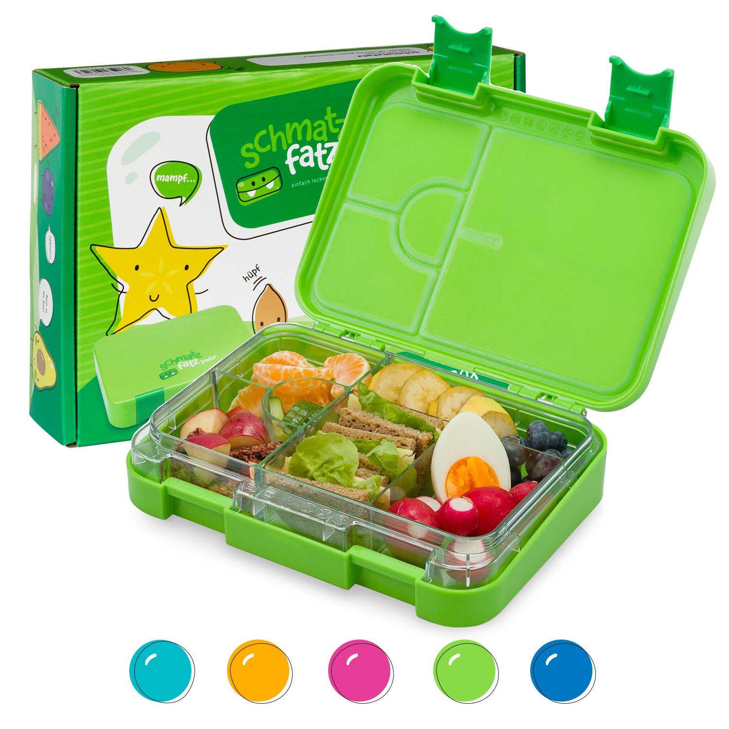 Klarstein Frischhaltedose schmatzfatz junior Lunchbox, Kunststoff Grün