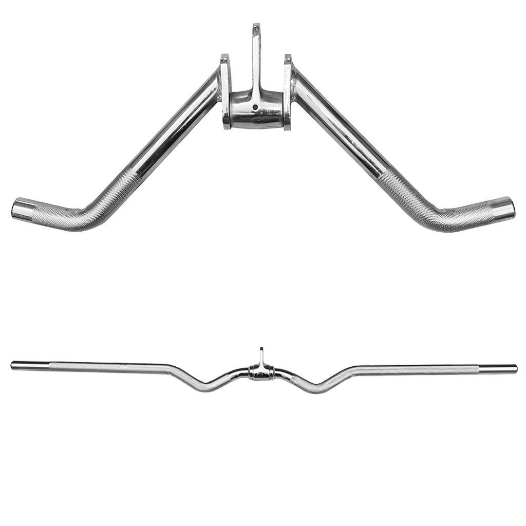 Sporttrend 24 Trainingshilfe Seilzug Set - Trizeps Curl Griff + SZ Curl Griff
