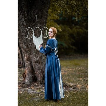 Leonardo Carbone Ritter-Kostüm Mittelalterliches Kleid Blau/Natur "Larina" XL