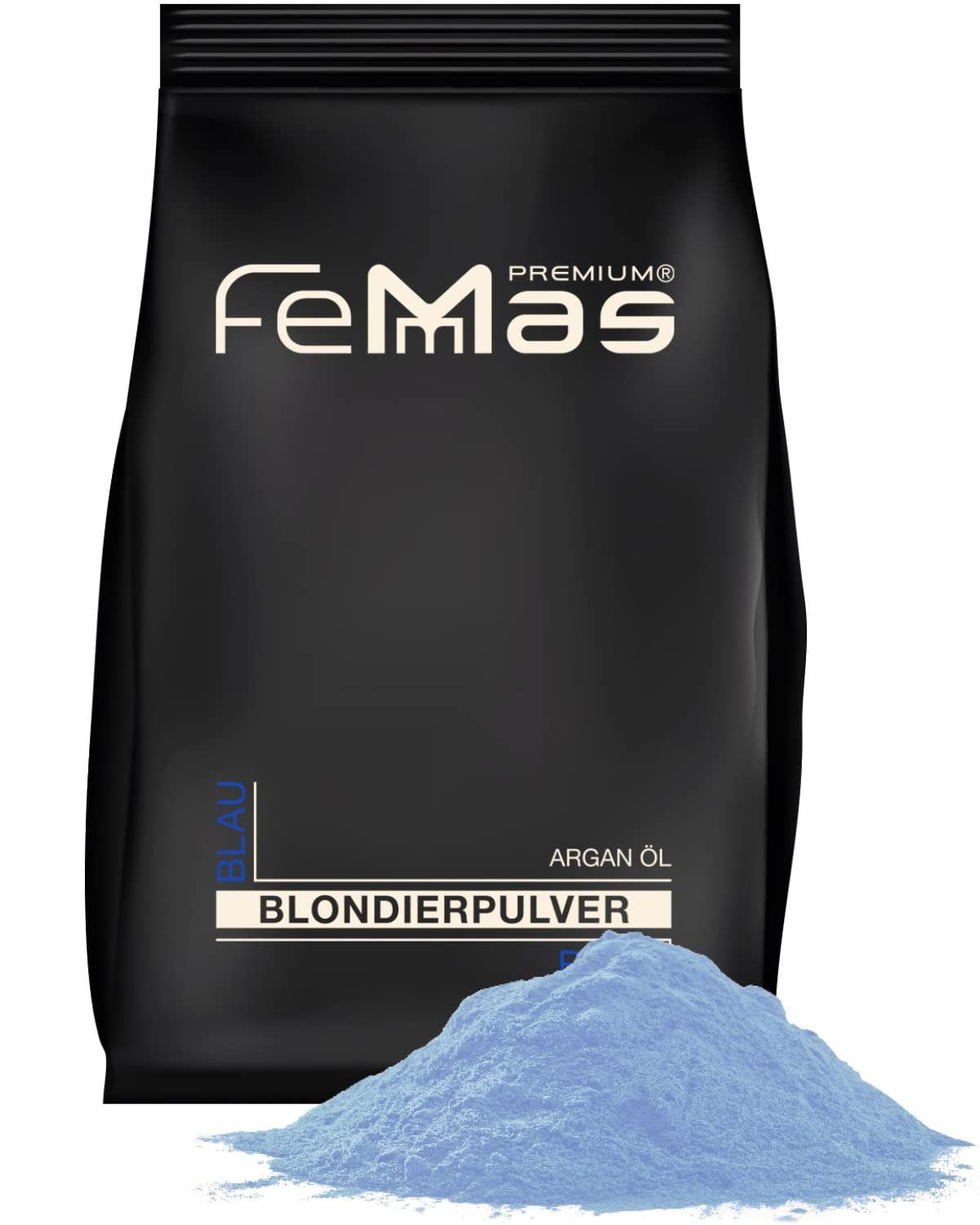 Femmas Premium Blondierpulver FemMas Blondierpulver Ultra Stark 500g Blau Plex Technologie Arganöl