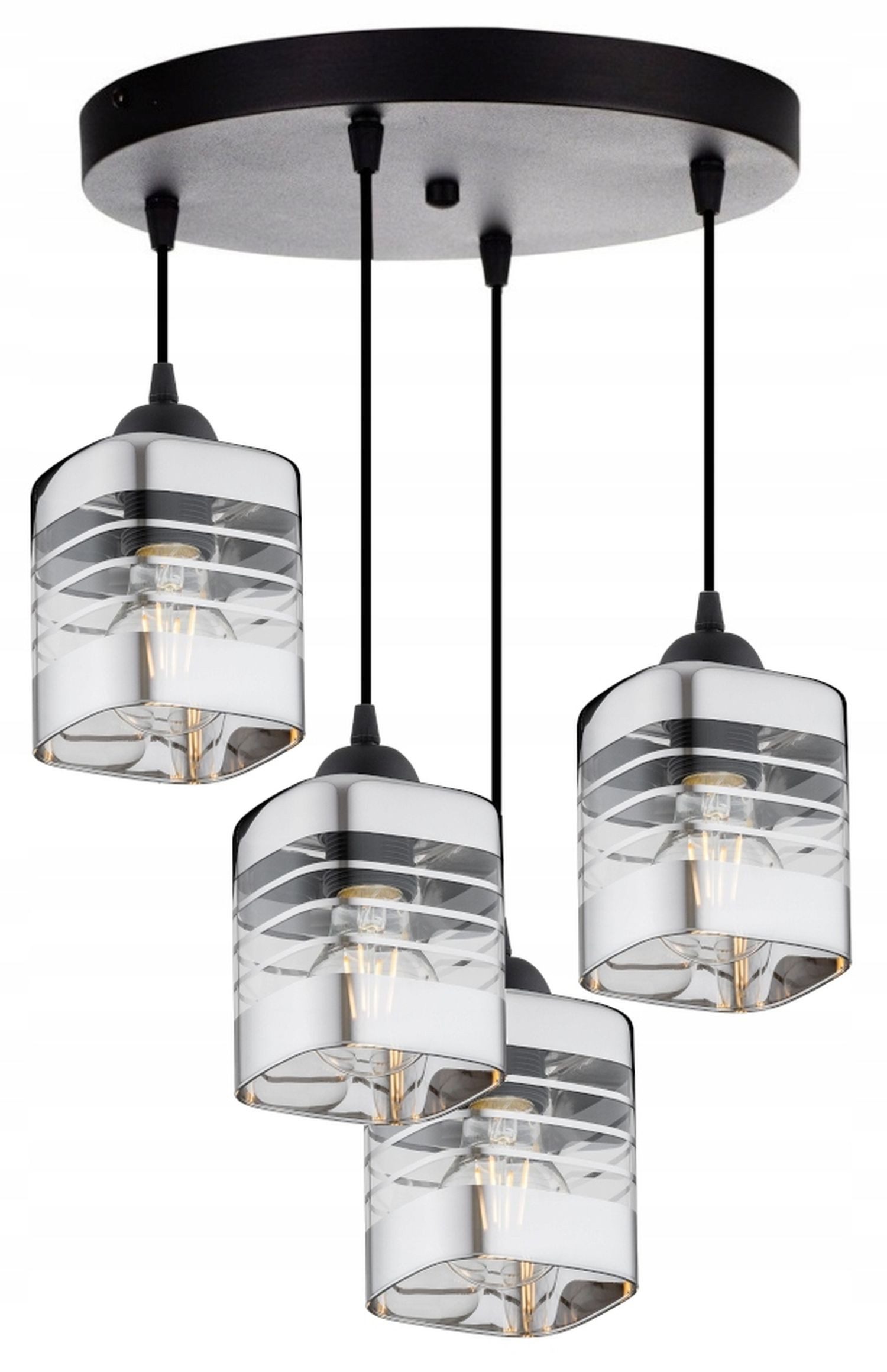 Licht-Erlebnisse Pendelleuchte MILAN, ohne Leuchtmittel, H: max. 90 cm B: 30 cm E27 Modern