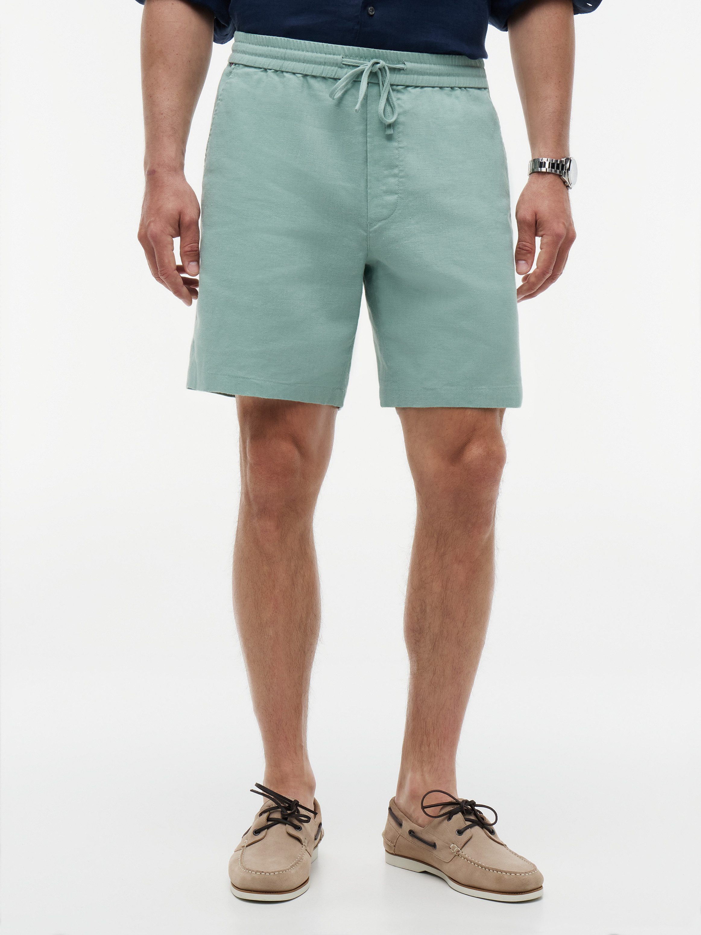 Tommy Hilfiger Chinoshorts DOVER aus Leinenmix, elastischer Bund