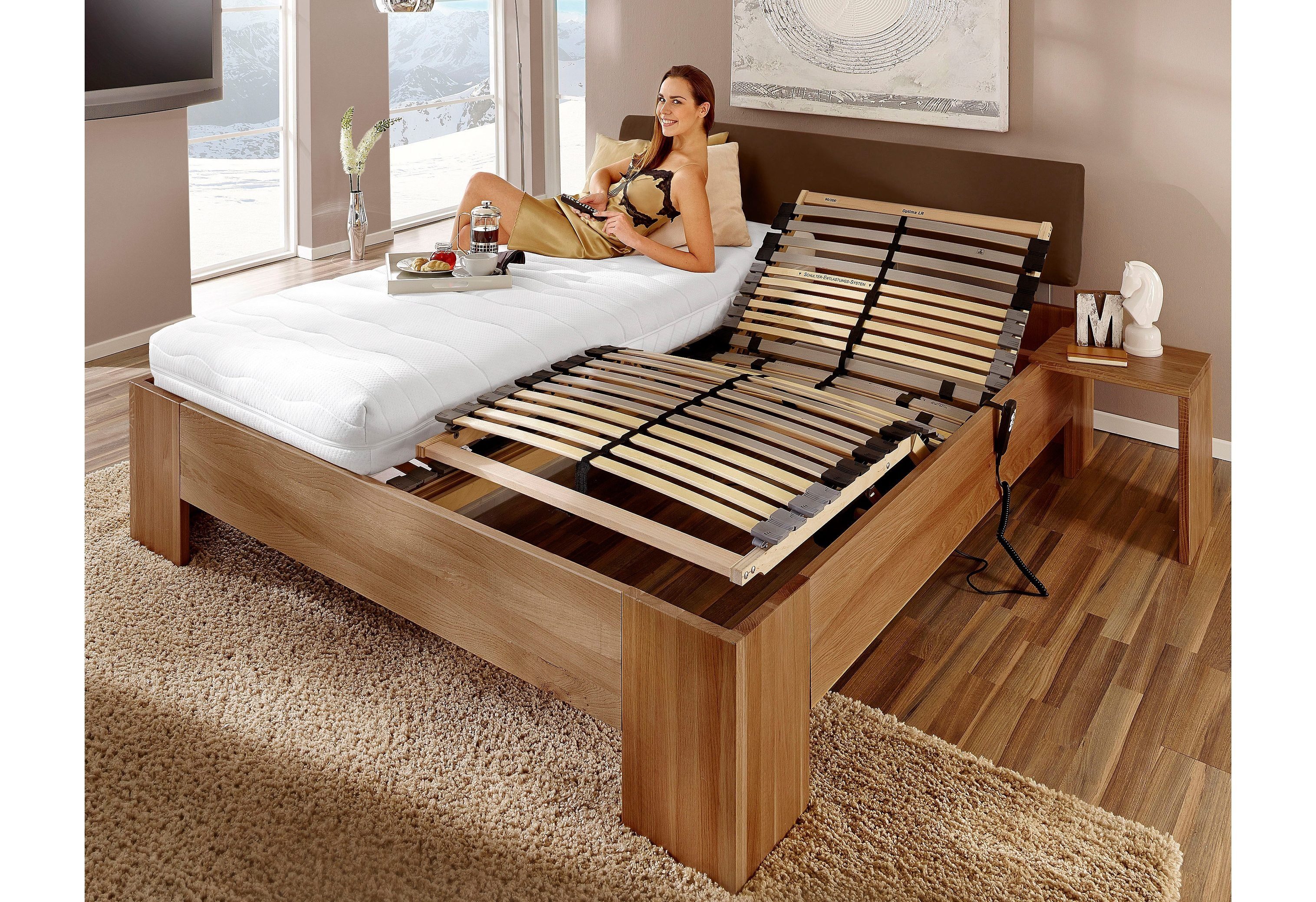 Lattenrost mit Motor Optima LR Motor, Beco, Kopfteil motorisch verstellbar, günstig online kaufen