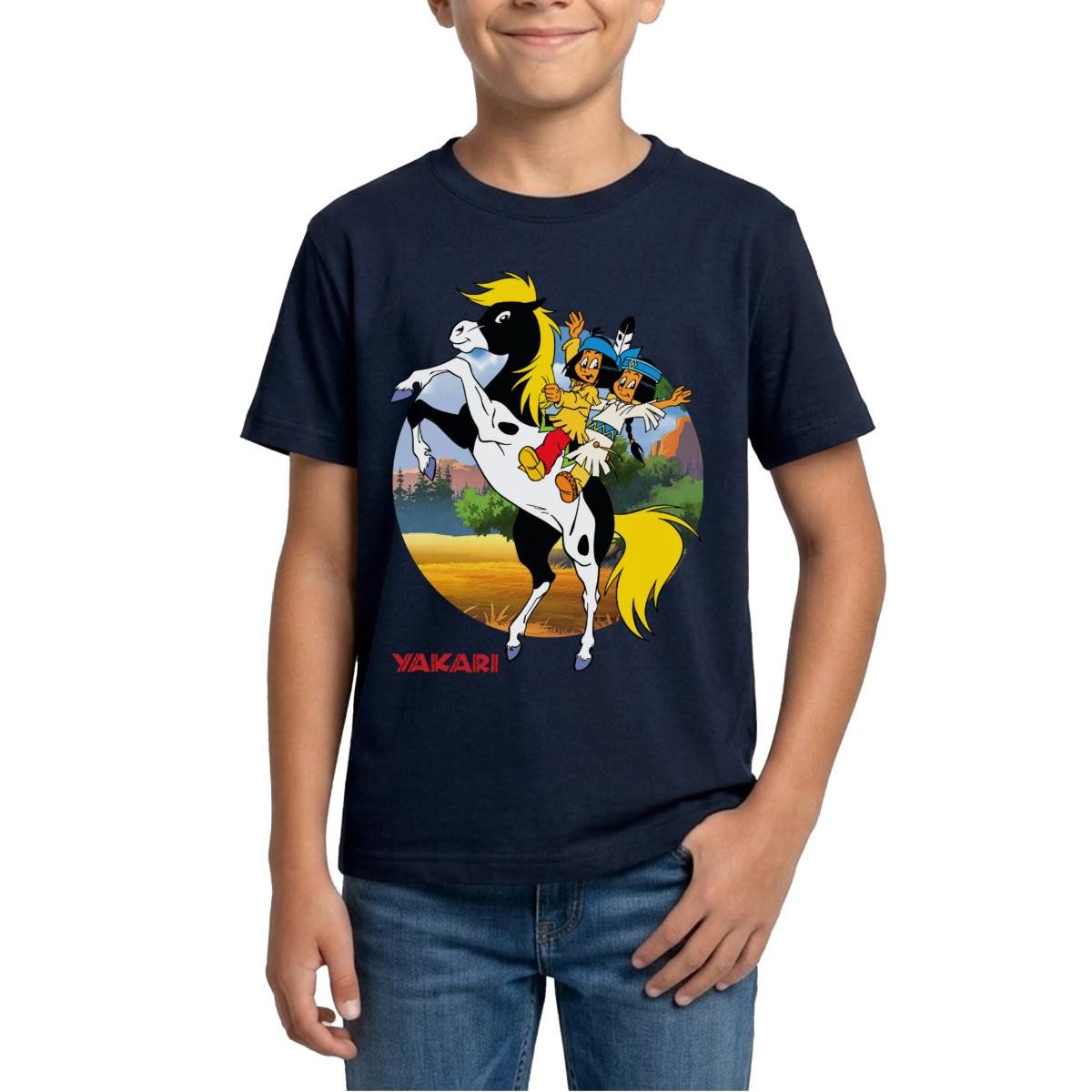 T-Shirt Yakari Und Regenbogen Auf Kleiner Donner Teenager T-Shirt