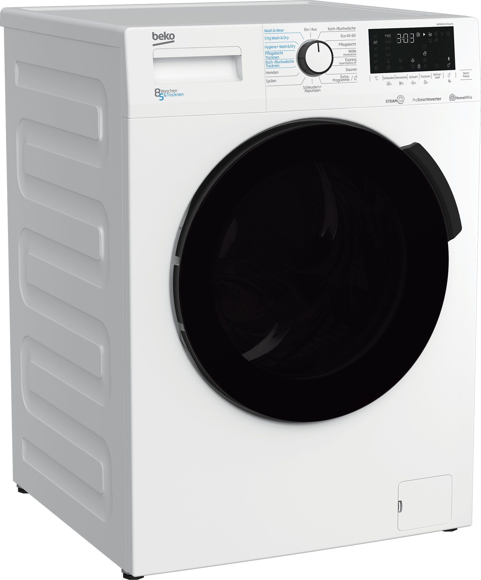 Outlet-Besonderheit BEKO Waschtrockner WDW85141Steam1, 8 kg, U/min kg, 1400 5