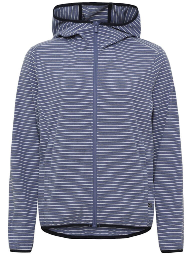 Sea Ranch Fleecejacke Damen Fleecejacke Luna Streifen-Design - Strickjacke Kapuzenjacke Leichtes Material, Schnelltrocknend, Weich angeraut, Kapuze, Logoband
