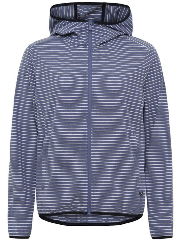 Sea Ranch Fleecejacke Damen Fleecejacke Luna Streifen-Design - Strickjacke Kapuzenjacke Leichtes Material, Schnelltrocknend, Weich angeraut, Kapuze, Logoband