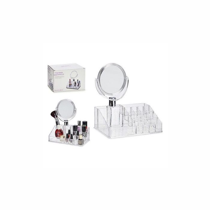 Bigbuy Kosmetikspiegel Make-up organizer 22 x 13 4 x 15 cm