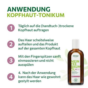 alkmene Haarwasser 2x Teebaumöl Kopfhaut Tonikum Juckreiz Linderung 100% bestätigt vegan, 2-tlg.