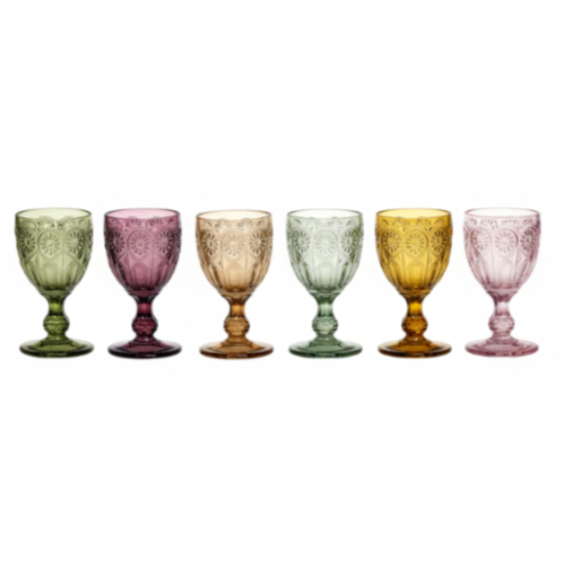 Chic Antique Weinglas Chic Antique Saint-Émilion Weinglas mit Muster – 6er Set