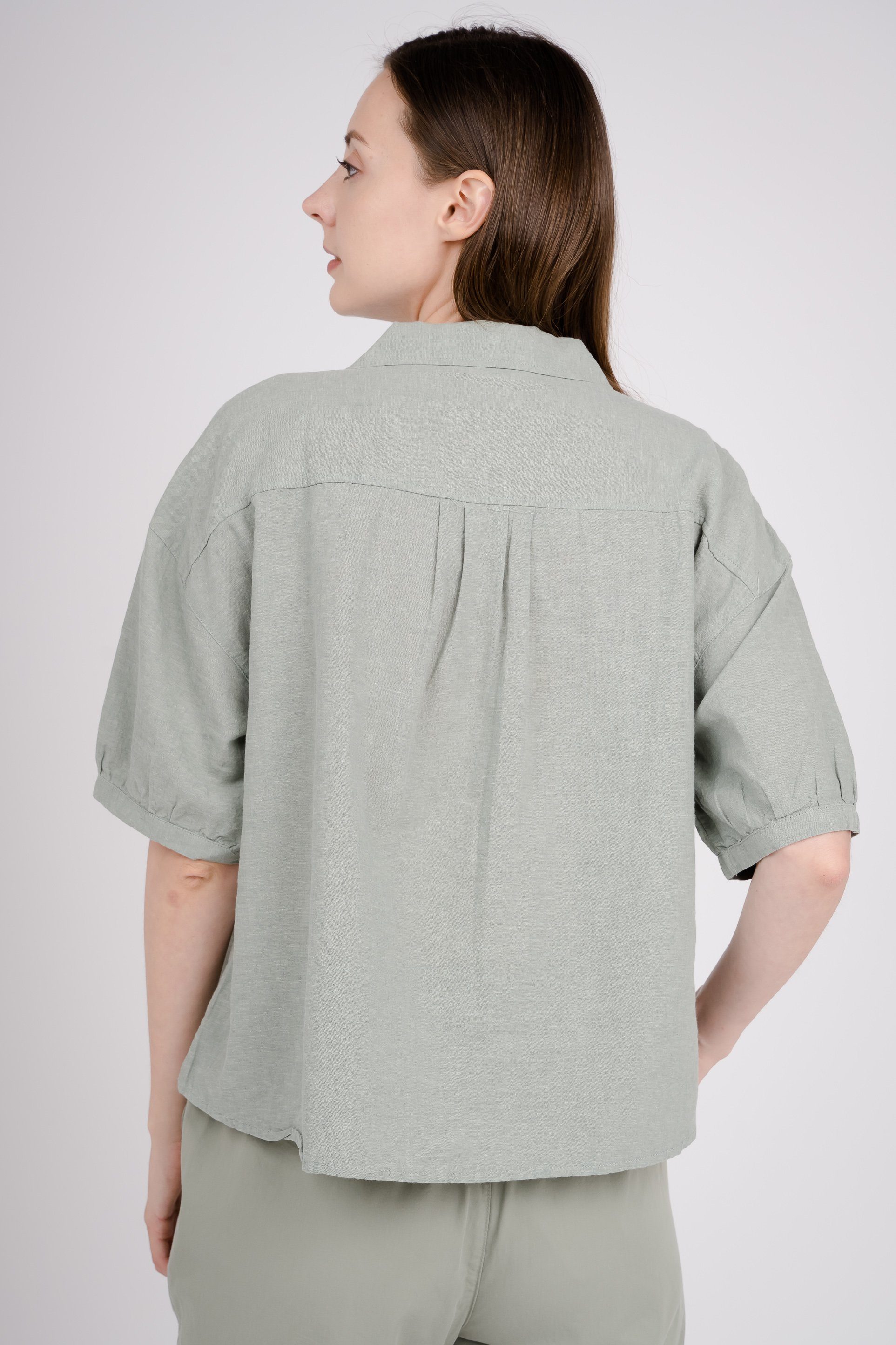 Bluse Klassische GIORDANO mit Puffärmeln schicken