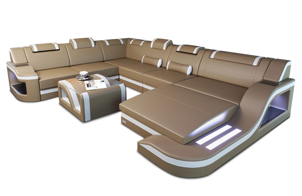 Sofa Dreams Wohnlandschaft XXL Ledersofa Palermo günstig online kaufen