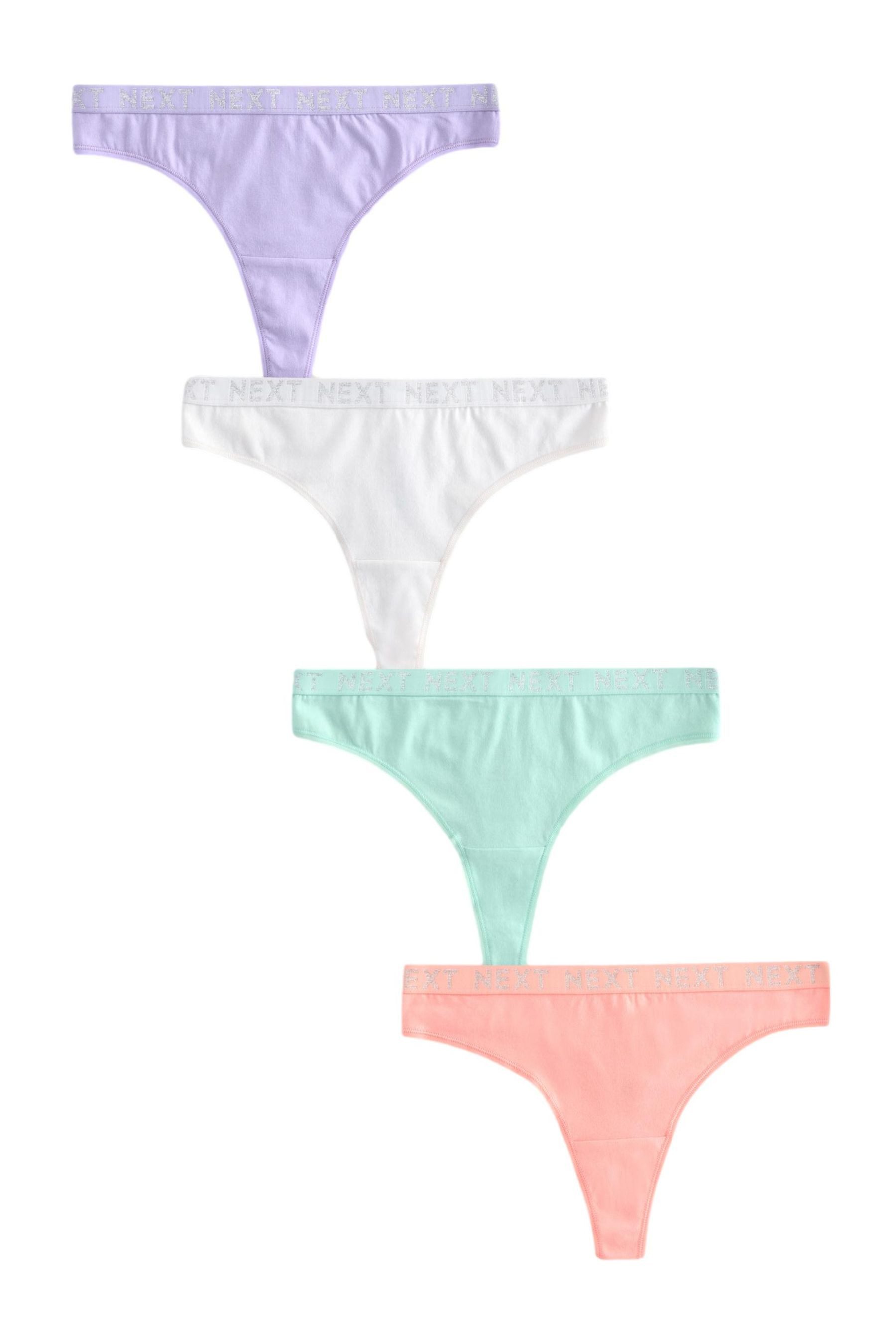 String Logo-Slips im 4er-Pack, Tanga