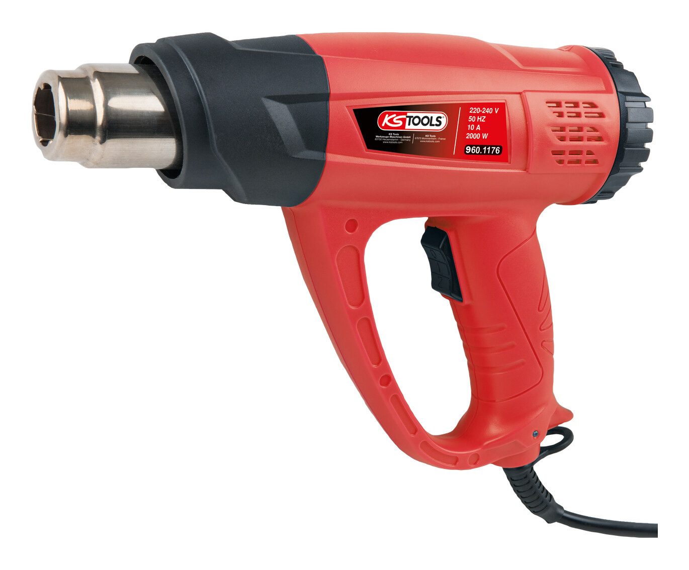 KS Tools Heißluftgebläse, 2000 in W, Heißluftpistole, digital