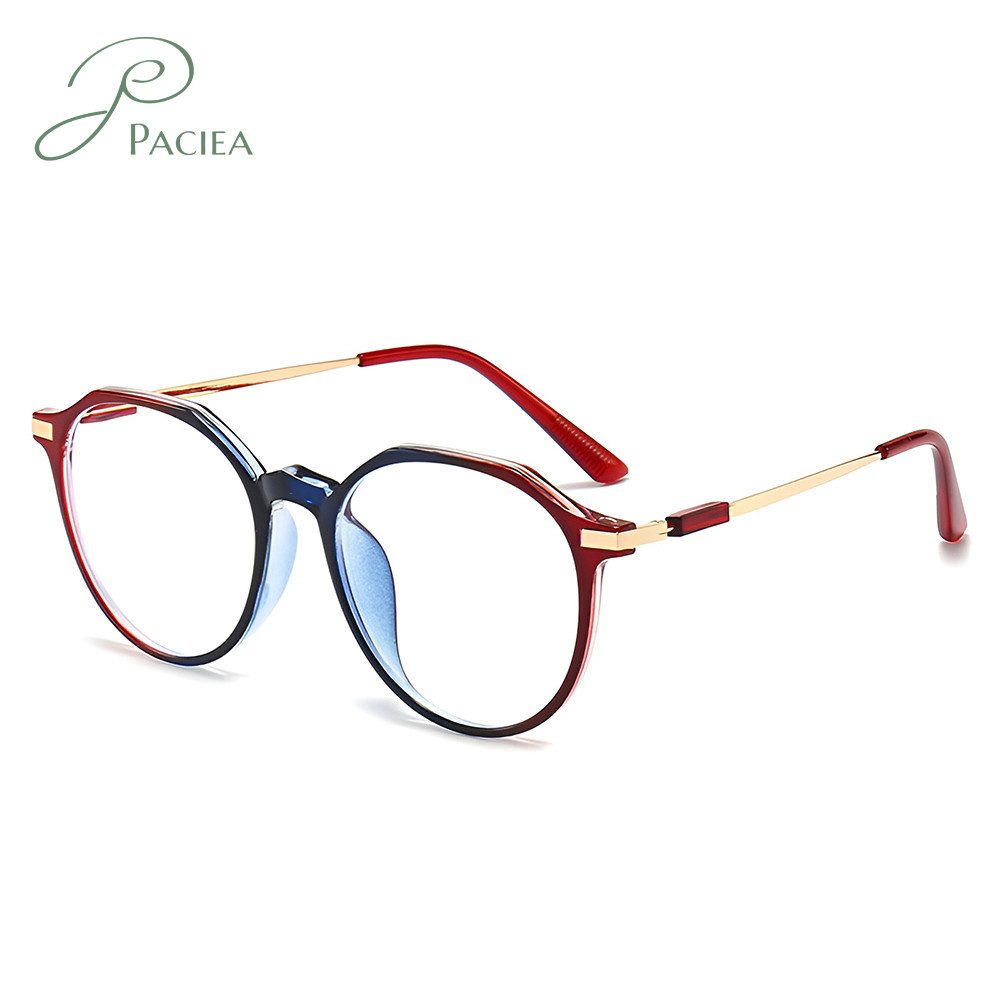 PACIEA Lesebrille Damen Herren Rundrahmen Blaulichtfilter Vollrand Ultraleicht