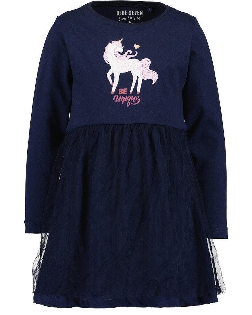 Blue Seven A-Linien-Kleid Blue Shirtkleid Mädchen Einhorn Seven®