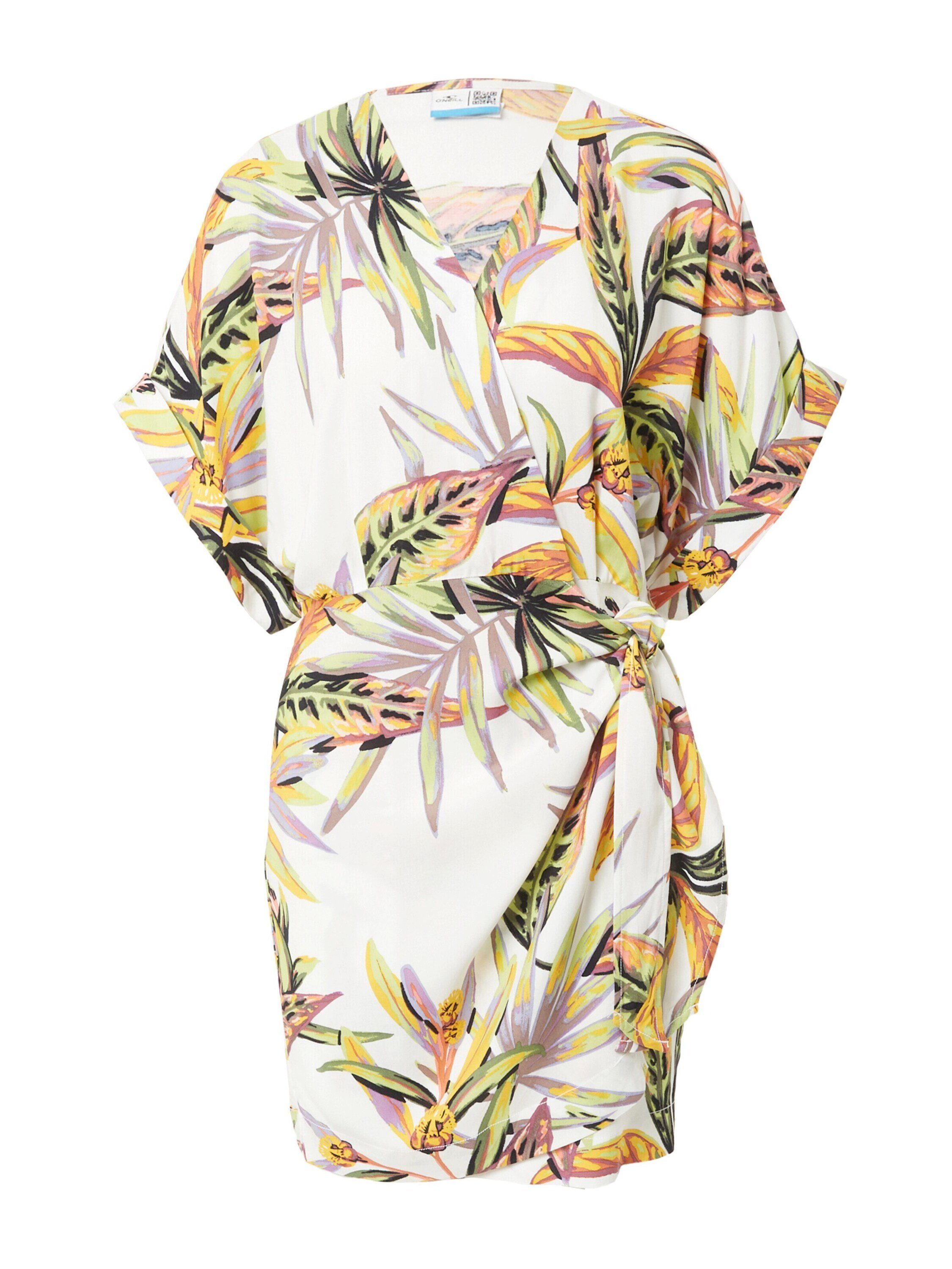 [Wird immer beliebter] Flower Drapiert/gerafft Wickel-Design, (1-tlg) White O'Neill Tropical Tenniskleid Oliana