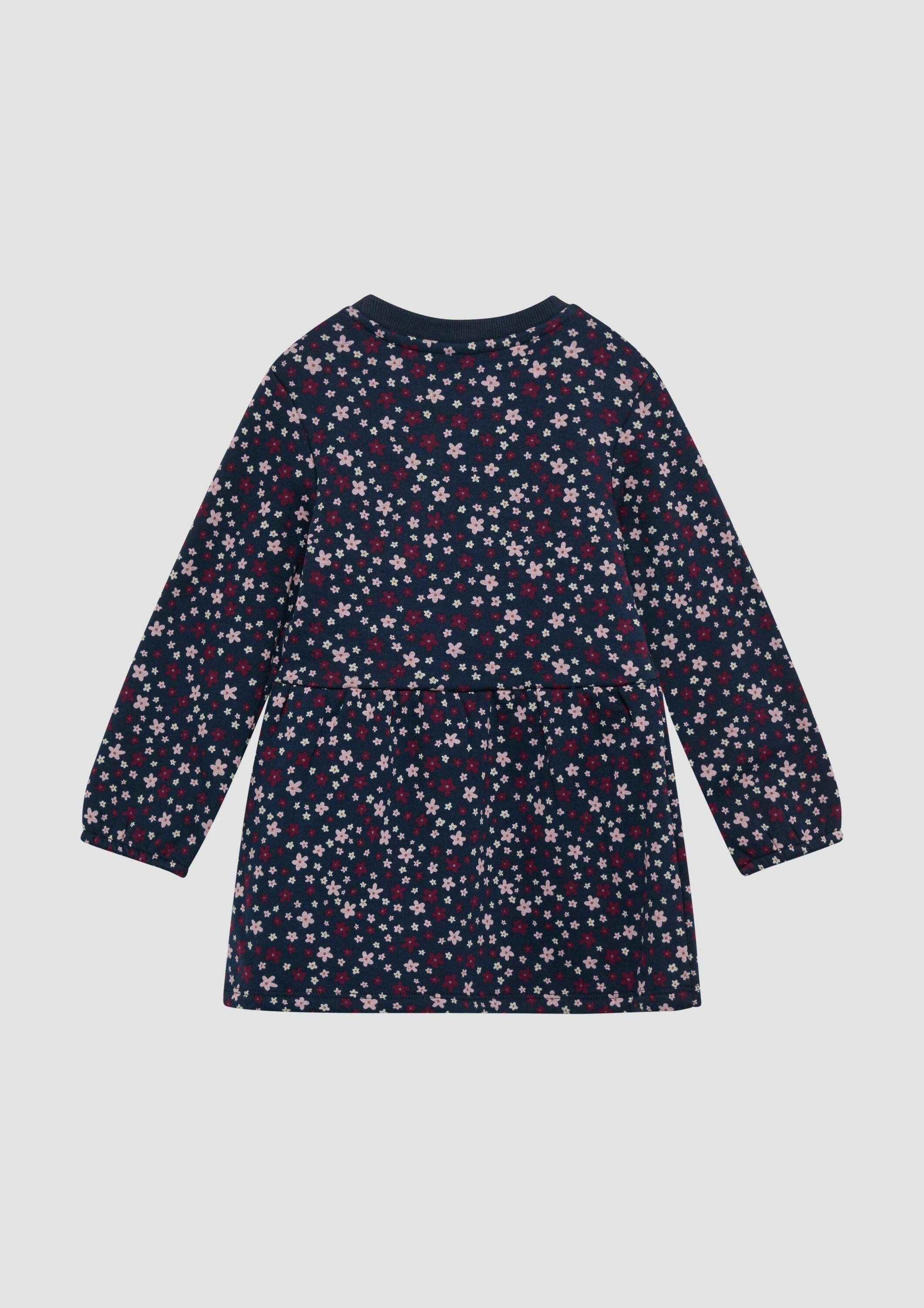 s.Oliver Minikleid Kleid Gemustertes Kleid aus Thermofleece