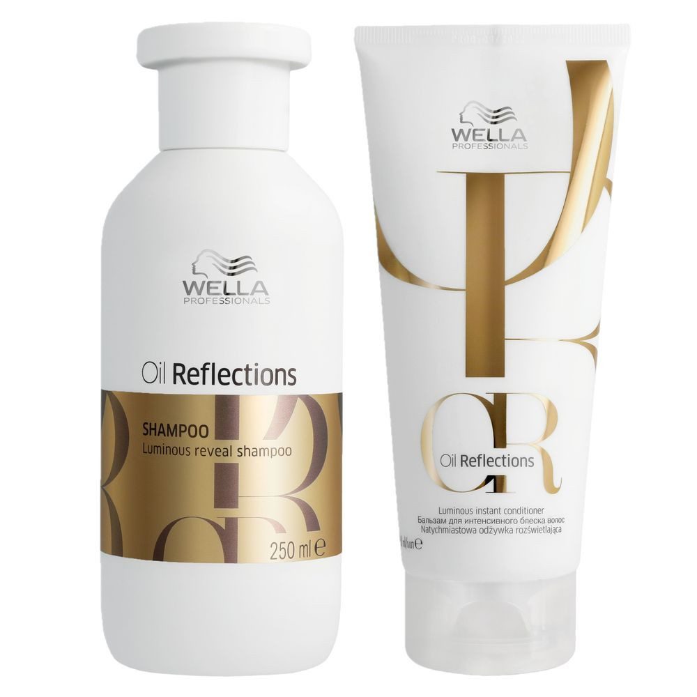 Wella Professionals Haarpflege-Set Oil Reflections Set - Shampoo 250 ml + Conditioner 200 ml
