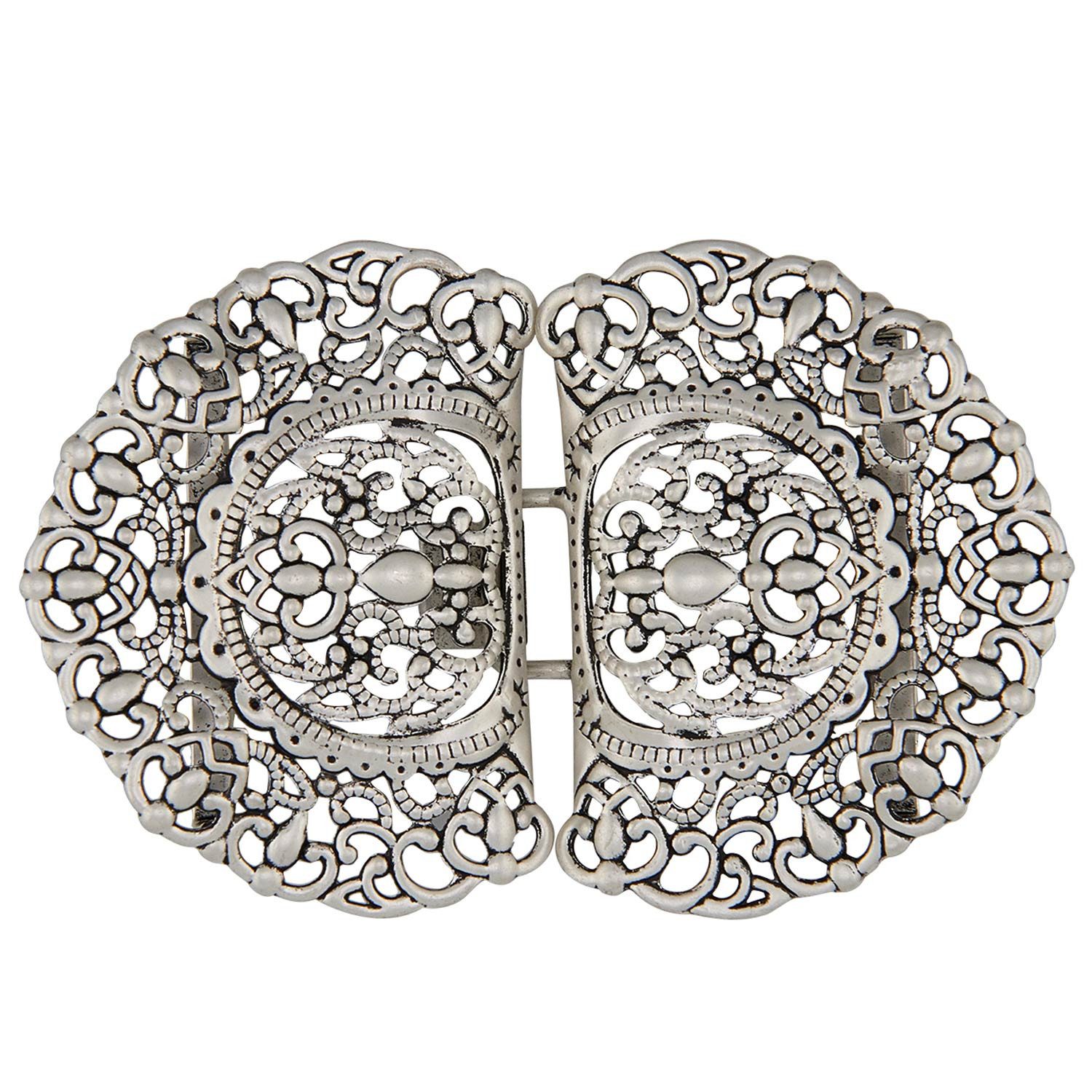 LUISIA® Gürtelschnalle Dirndlschürzenschließe 'Talea' mit Ornamentmuster