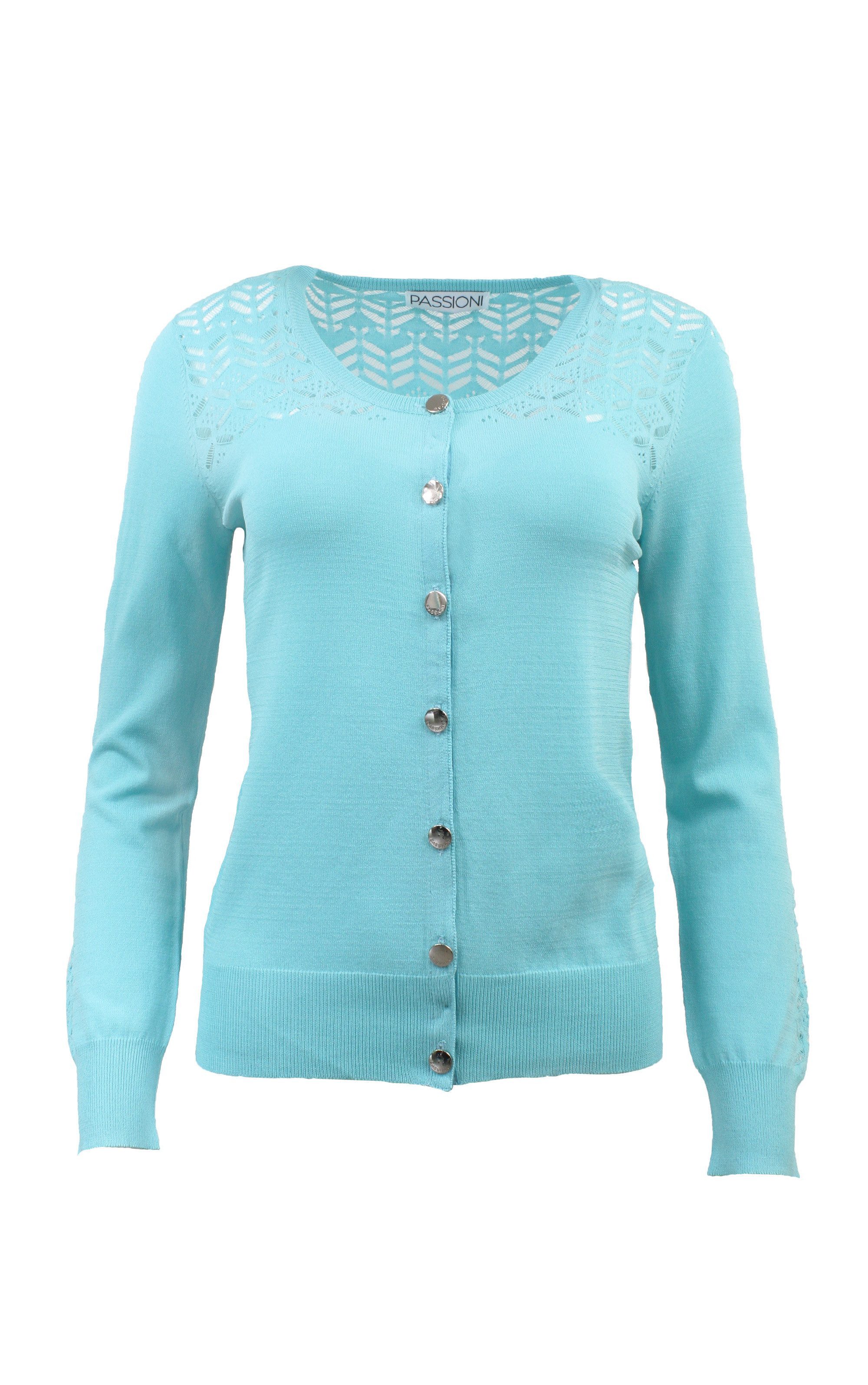 Passioni Cardigan Sommer-Cardigan mit Strickdetails günstig online kaufen