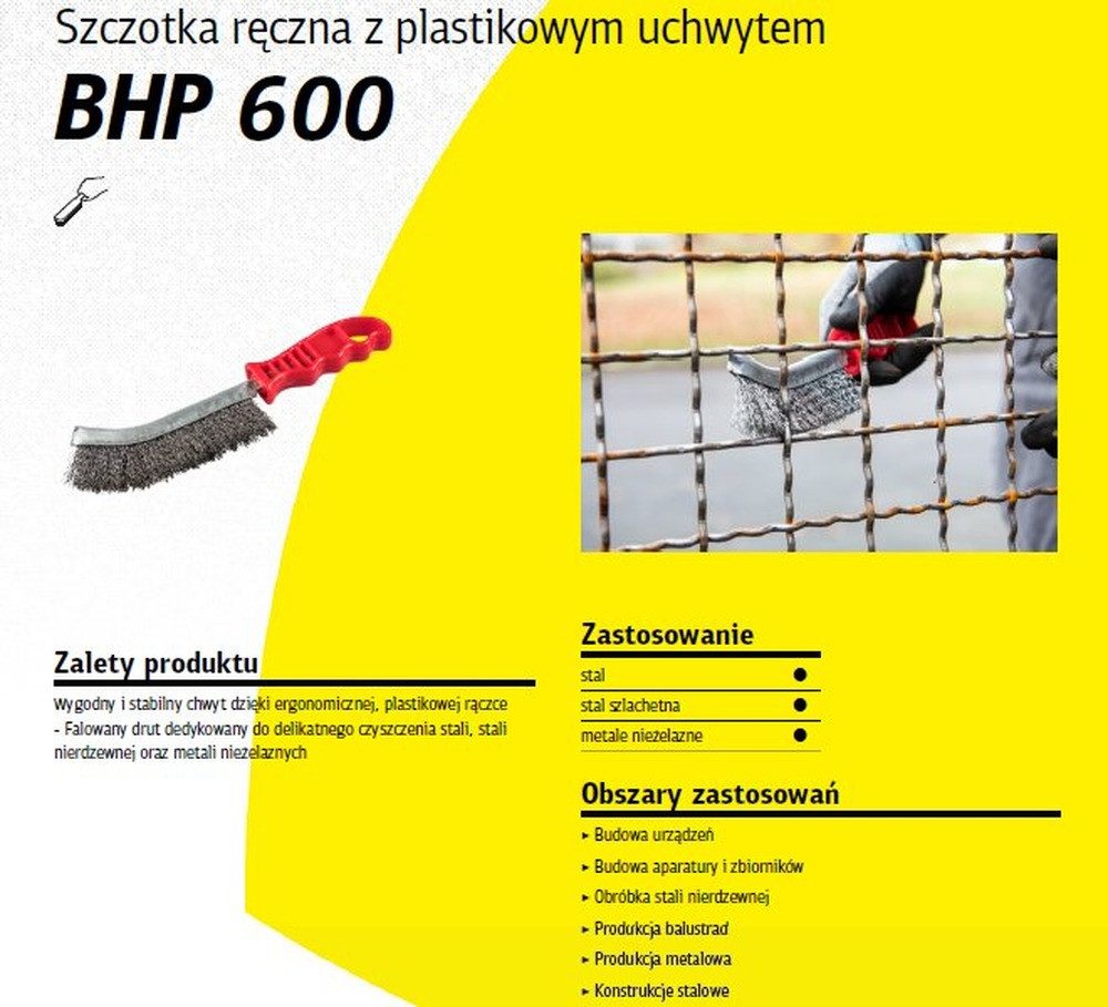Klingspor Drahtbürste KLINGSPOR HANDBÜRSTENHALTER BHP600 MESSINGDRAHT