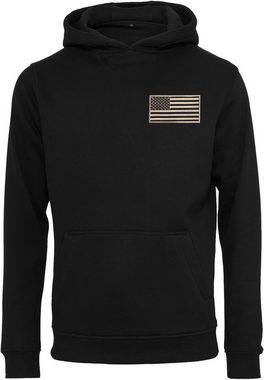 Baddery Kapuzenpullover US Army Hoodie : Army Skull mit Stick Patch, hochwertiger Siebdruck, auch Übergrößen