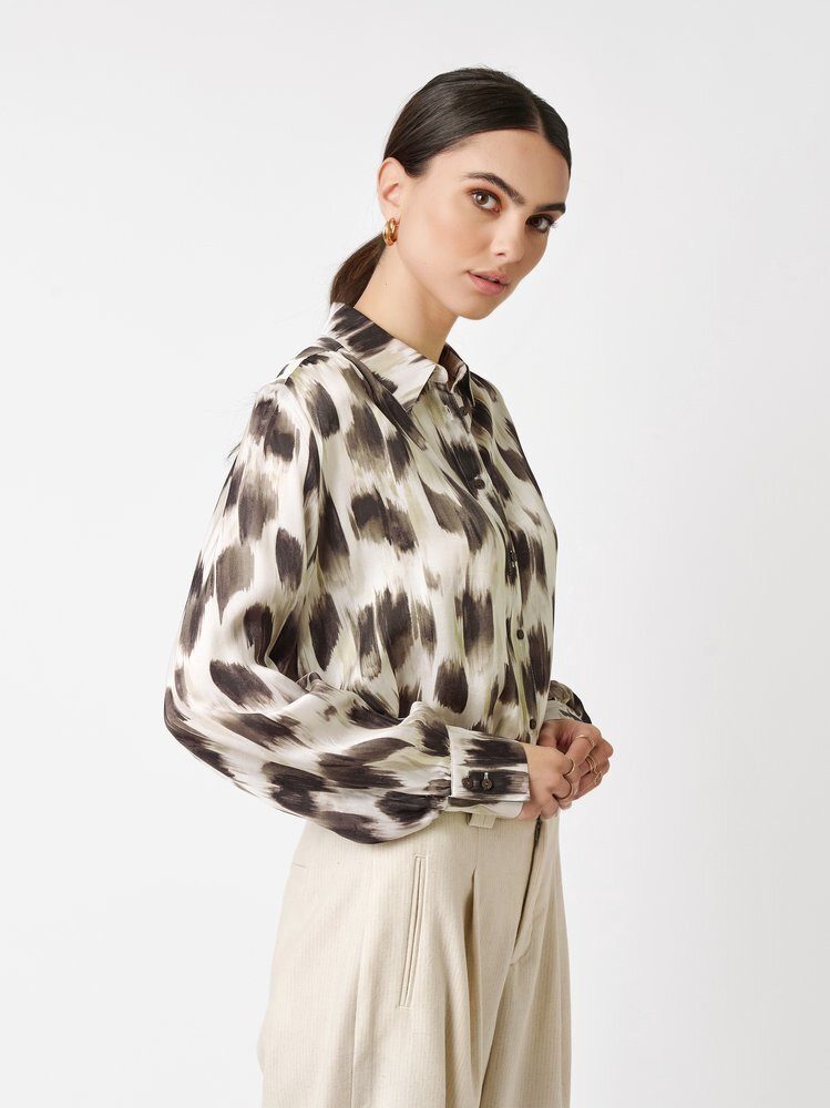 DESOTO Klassische Bluse Lena mit Volumenärmel