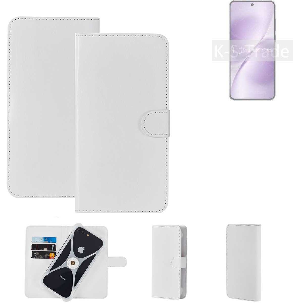 K-S-Trade Handyhülle für Vivo X200s, Handy Hülle Schutz Hülle Cover Case Bookstyle Bumper weiß 1x
