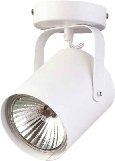 Licht-Erlebnisse Deckenstrahler BLITZ, ohne Leuchtmittel, Deckenlampe Weiß Metall verstellbar E27 Spot Deckenleuchte Wohnzimmer