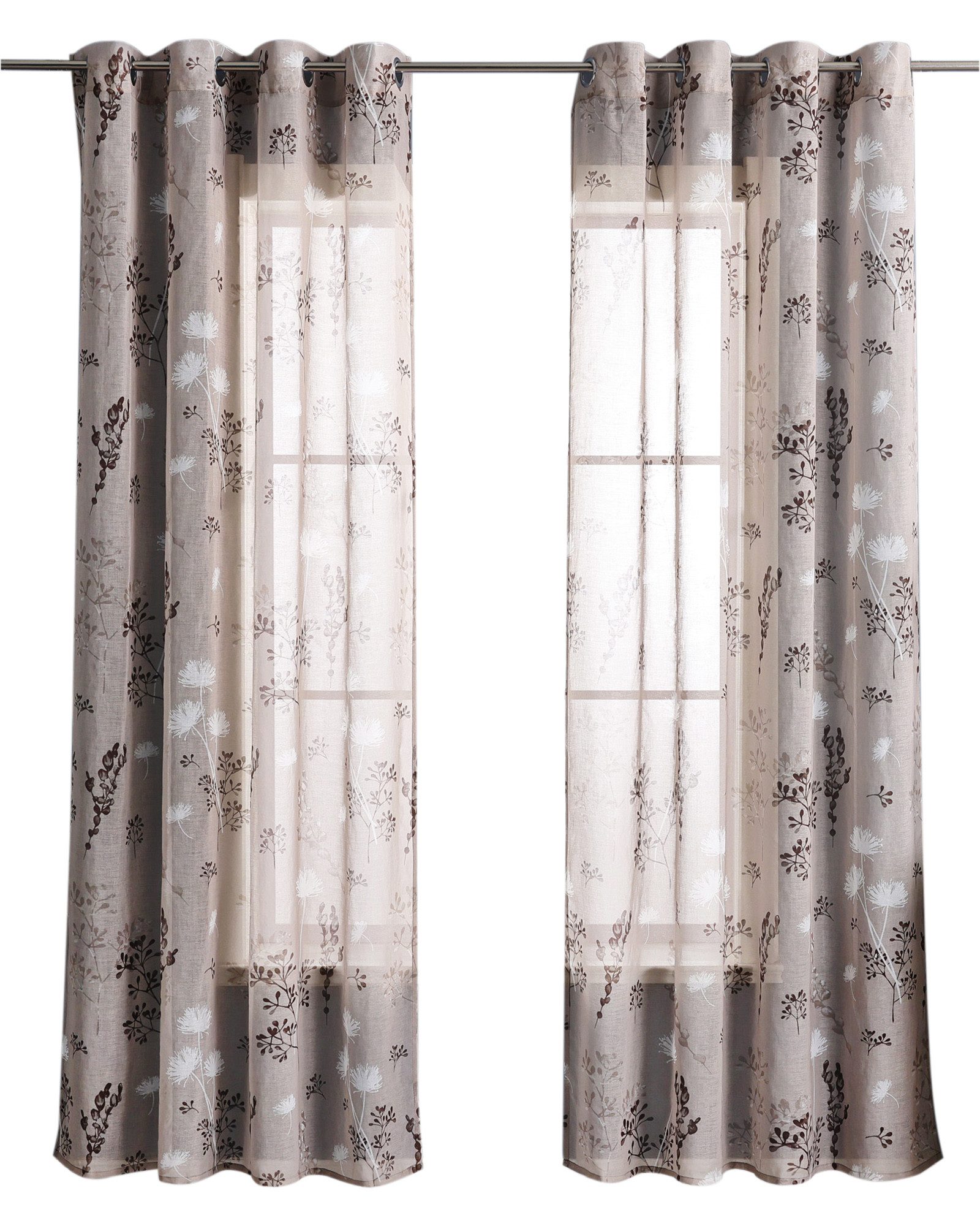 Joyswahl Gardine (1 St), Ösen, halbtransparent, Mikrofaserqualität, Mit Alb günstig online kaufen