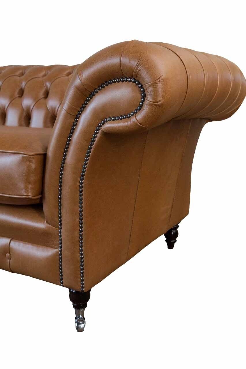 JVmoebel Sofa Sofa Sofas Chesterfield, In Couch Sitzer Polster Europe Wohnzimmer Made Leder 3