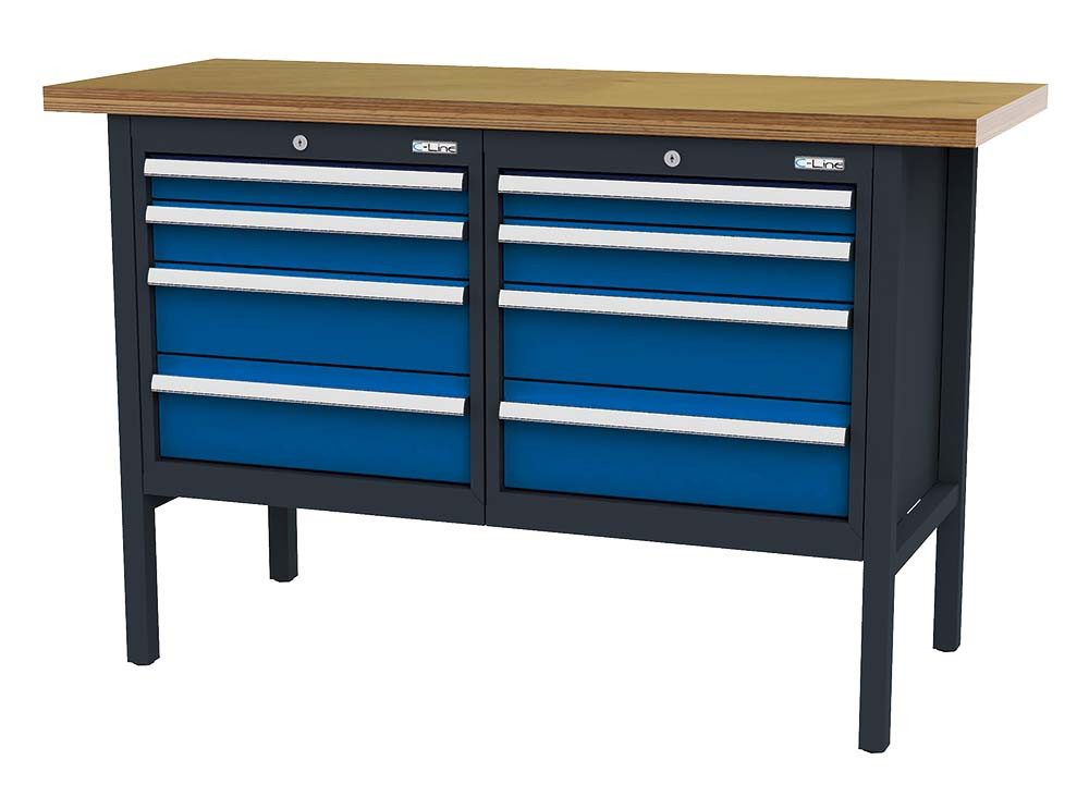 Simplaflex Werkbank Simplaflex Kastenwerkbank mit 8 Выдвижные ящики