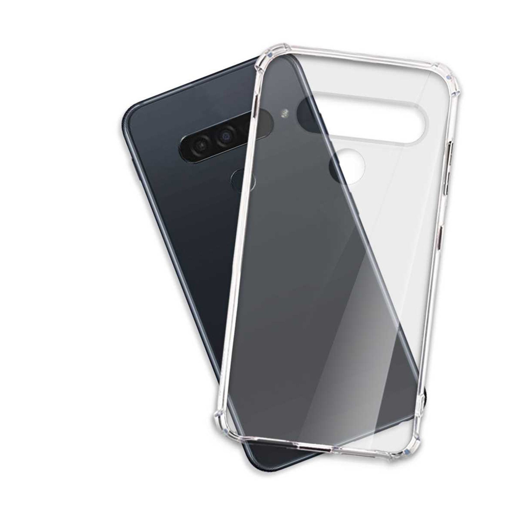 mtb more energy Smartphone-Hülle Clear Armor Case für LG G8S ThinQ, Transparente TPU Schutzhülle Case Backcover mit Anti-Shock Verstärkung