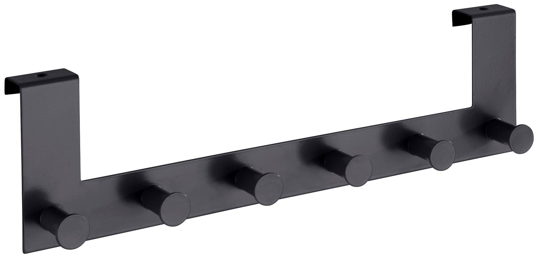 WENKO Hakenleiste Türgarderobe Celano, 6 Haken, für Türfalzstärken bis 2 cm, BxTxH: 39x7,5x11 cm