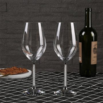 Rouemi Weinglas Kristall-weinglasr,Geschenkpackung Weingläser Geschenkset (2teilig)