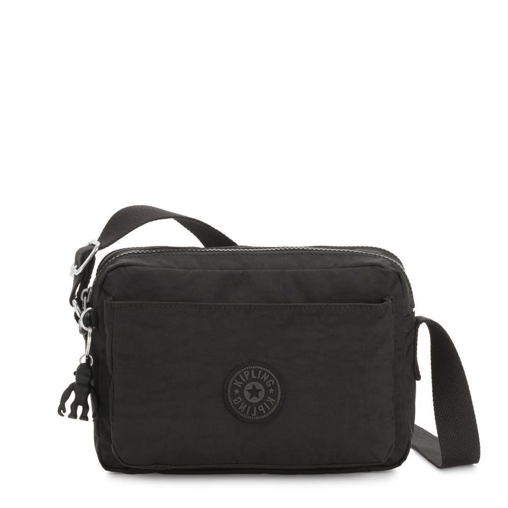KIPLING Bauchtasche ABANU M, Mittelgroße Umhängetasche, Black Noir (schwarz), 4L, Schultertasche