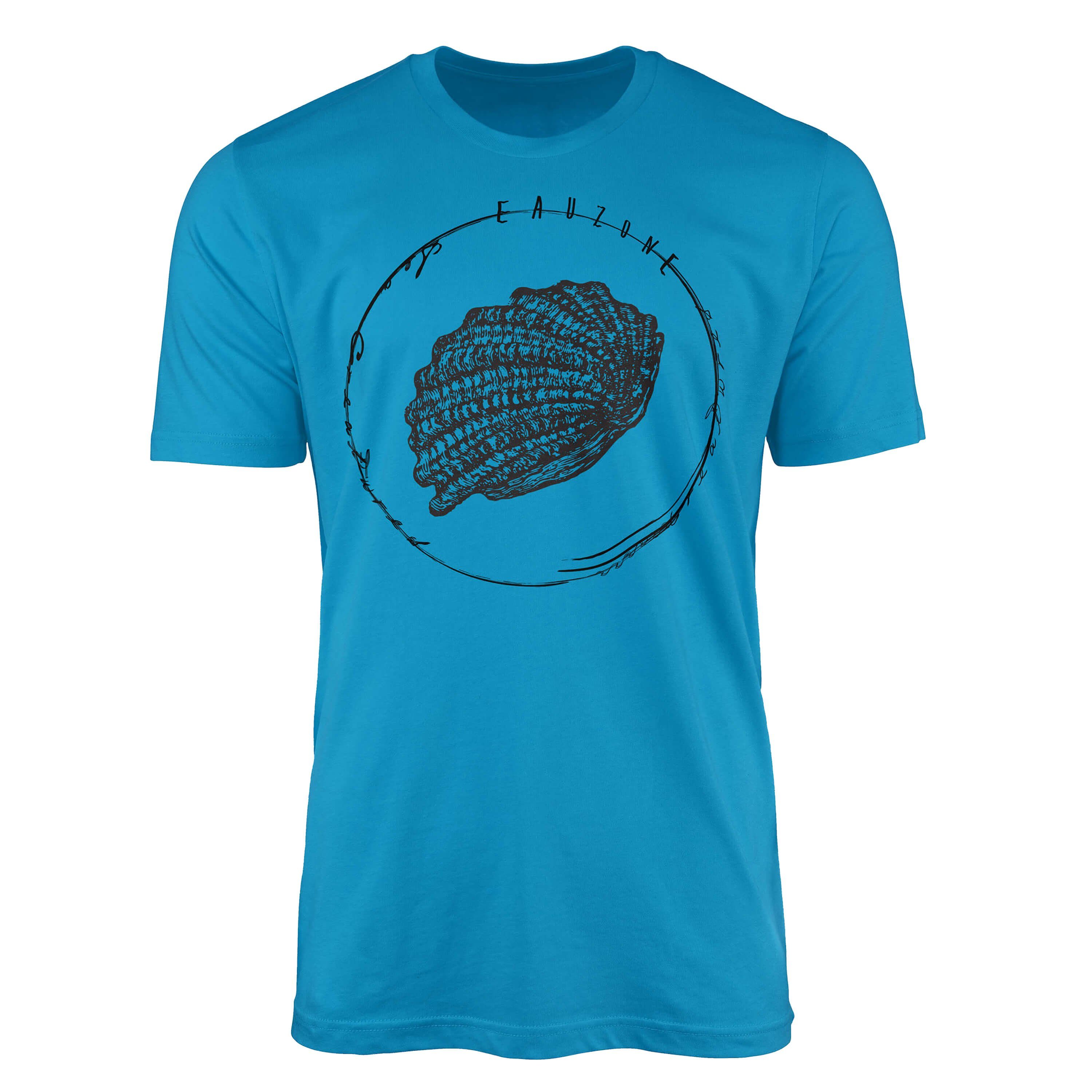 Sinus Art T-Shirt T-Shirt Tiefsee Fische - Serie: Sea Creatures, feine Struktur und sportlicher Schnitt / Sea 067 Atoll
